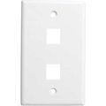 Chiptech, Inc Dba Vertical Cable Vertical Cable, , Double (2) Port Keystone Wall Plate (Flush) White 304-J2636/2P/WH